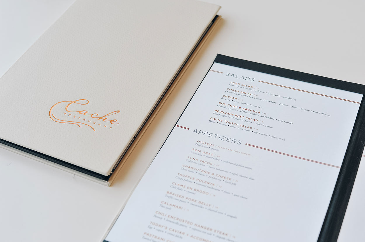Cache Restaurant Branding